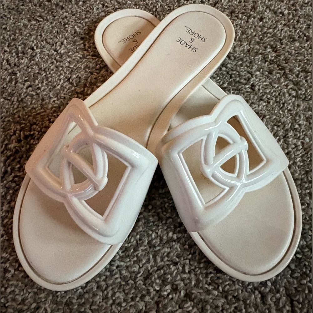 White sandals